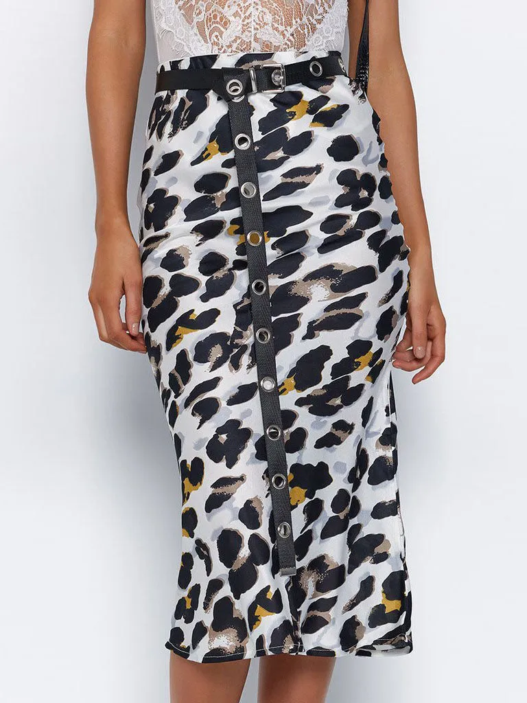 Sexy Versatile Leopard Print High Waist Casual Skirt