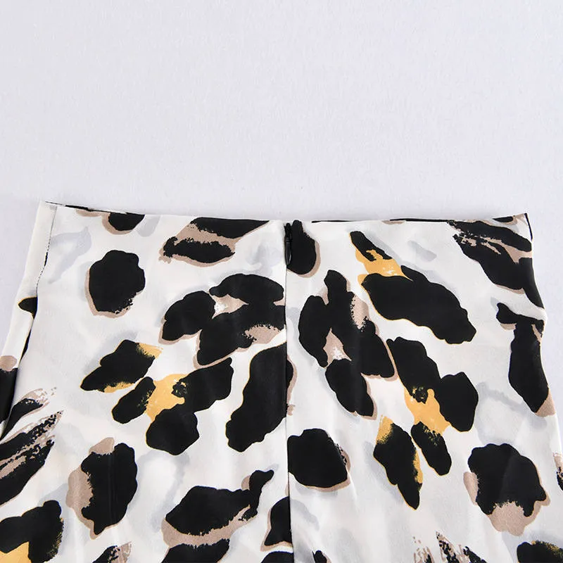 Sexy Versatile Leopard Print High Waist Casual Skirt