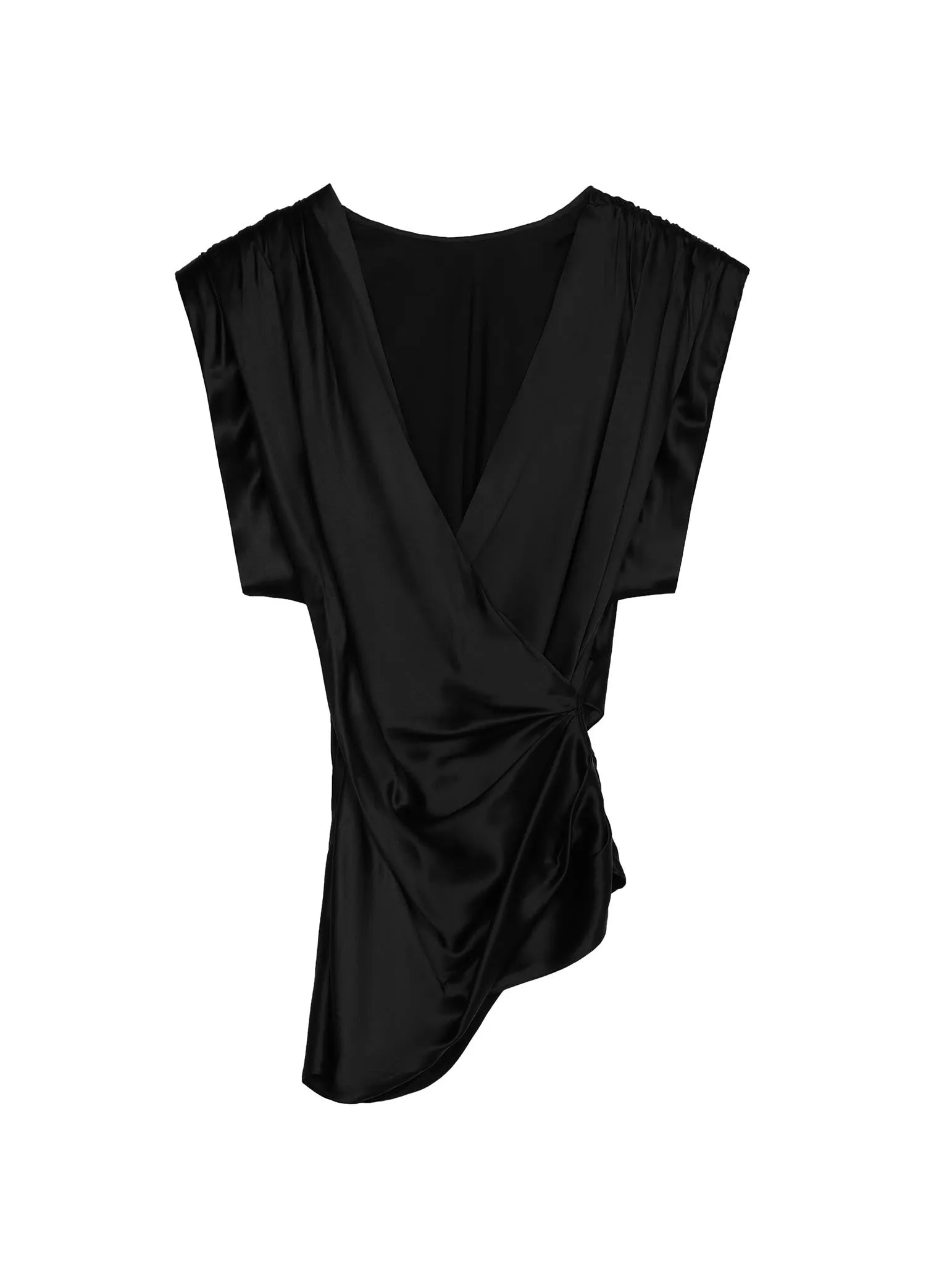 Shirt / JNBY Asymmetric Pure Silk Sleeveless Top (100% Silk)