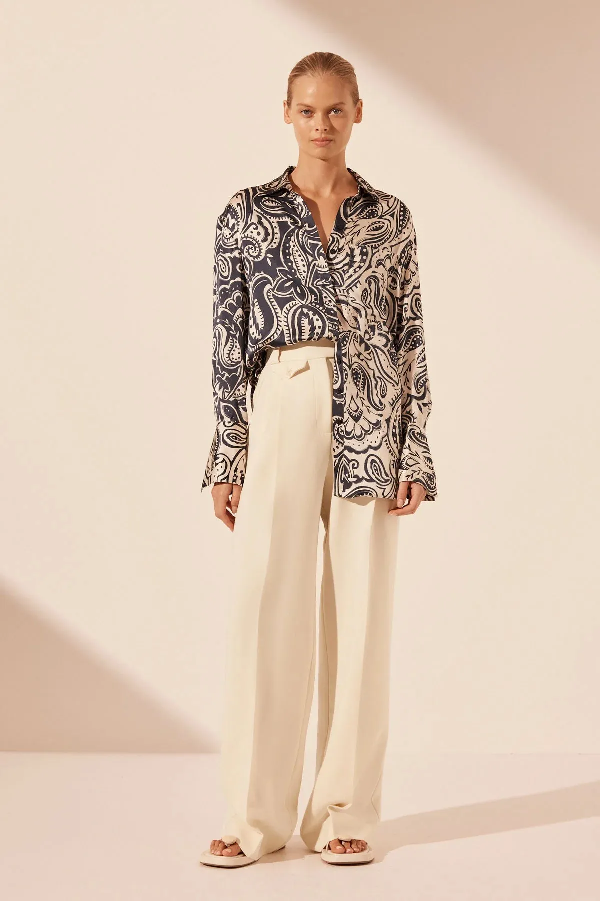 Shona Joy Anthea Silk Relaxed Shirt