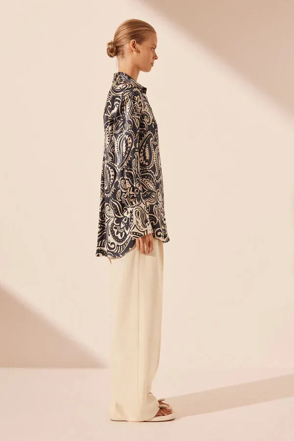 Shona Joy Anthea Silk Relaxed Shirt