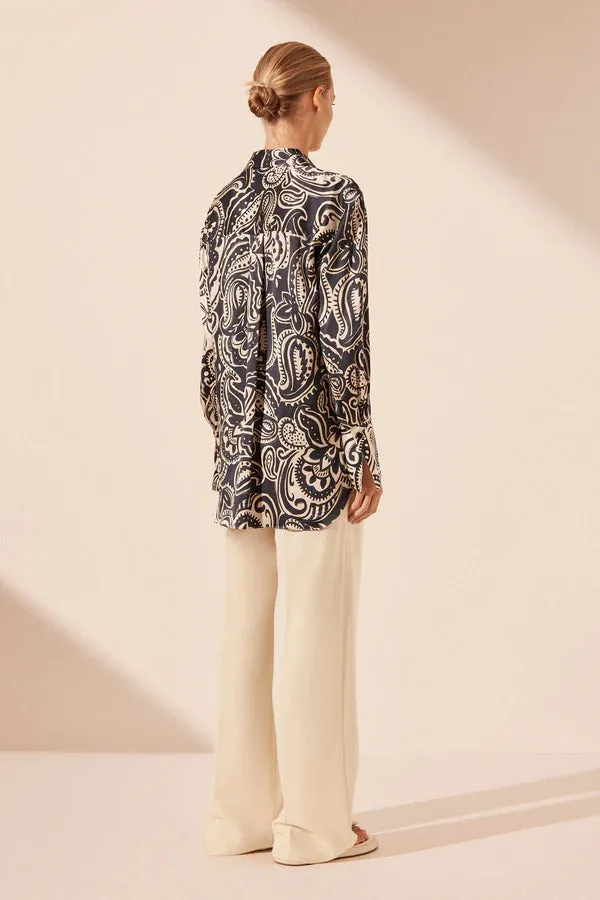 Shona Joy Anthea Silk Relaxed Shirt