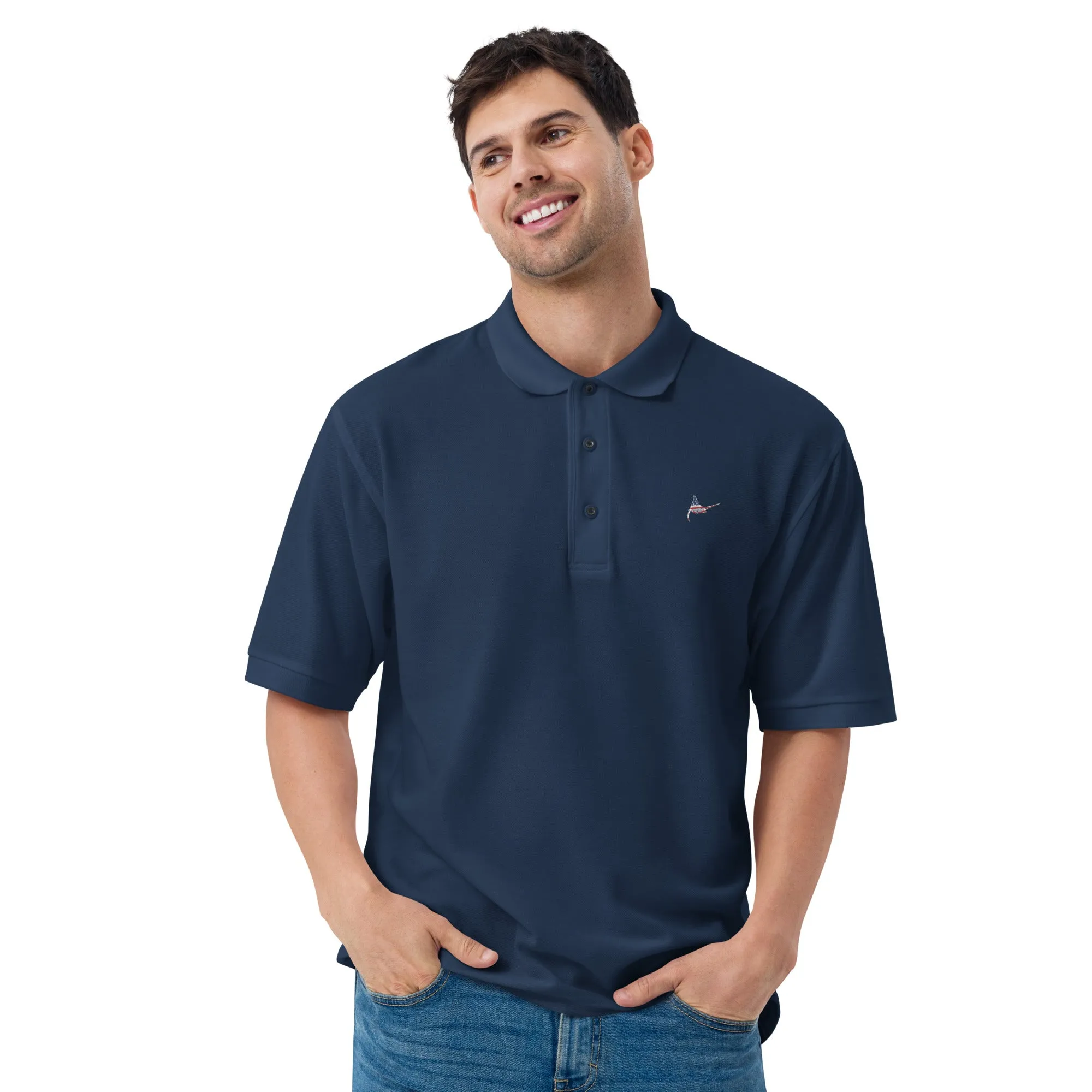 Shop Our Premium American Marlin Fishermen's Polo Today!
