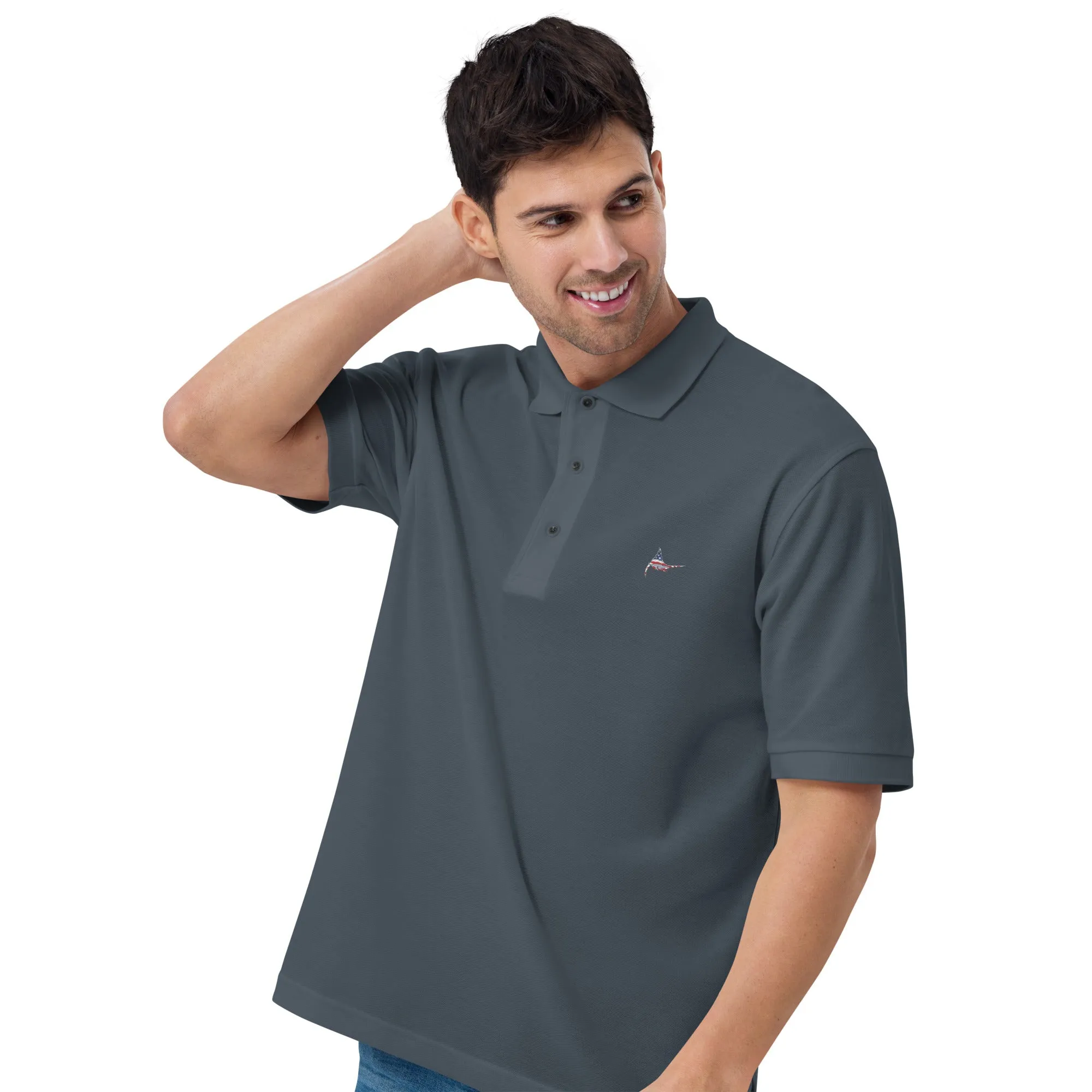 Shop Our Premium American Marlin Fishermen's Polo Today!