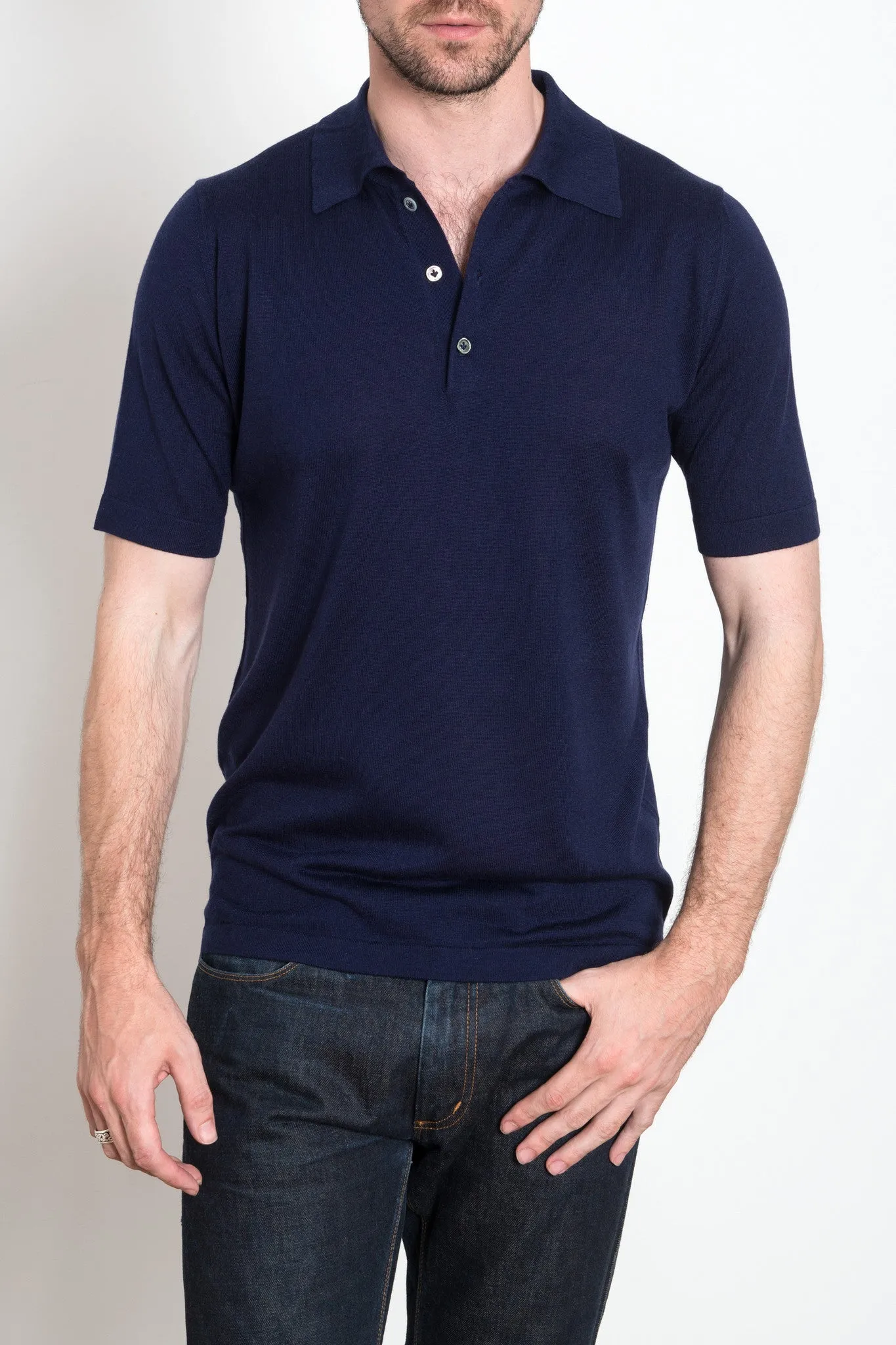 Short Sleeve Polo - Navy