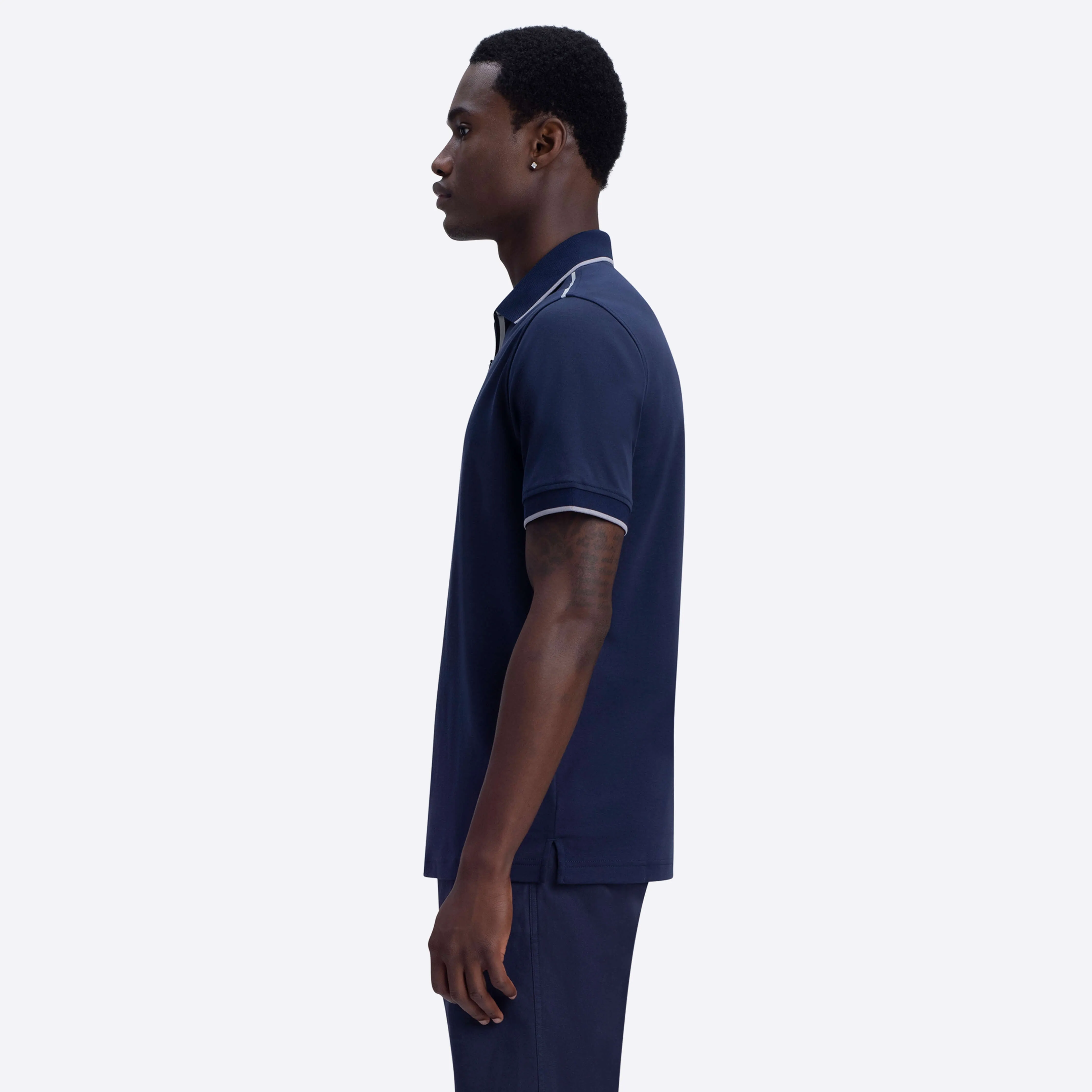 Short Sleeve Quarter Zip Polo