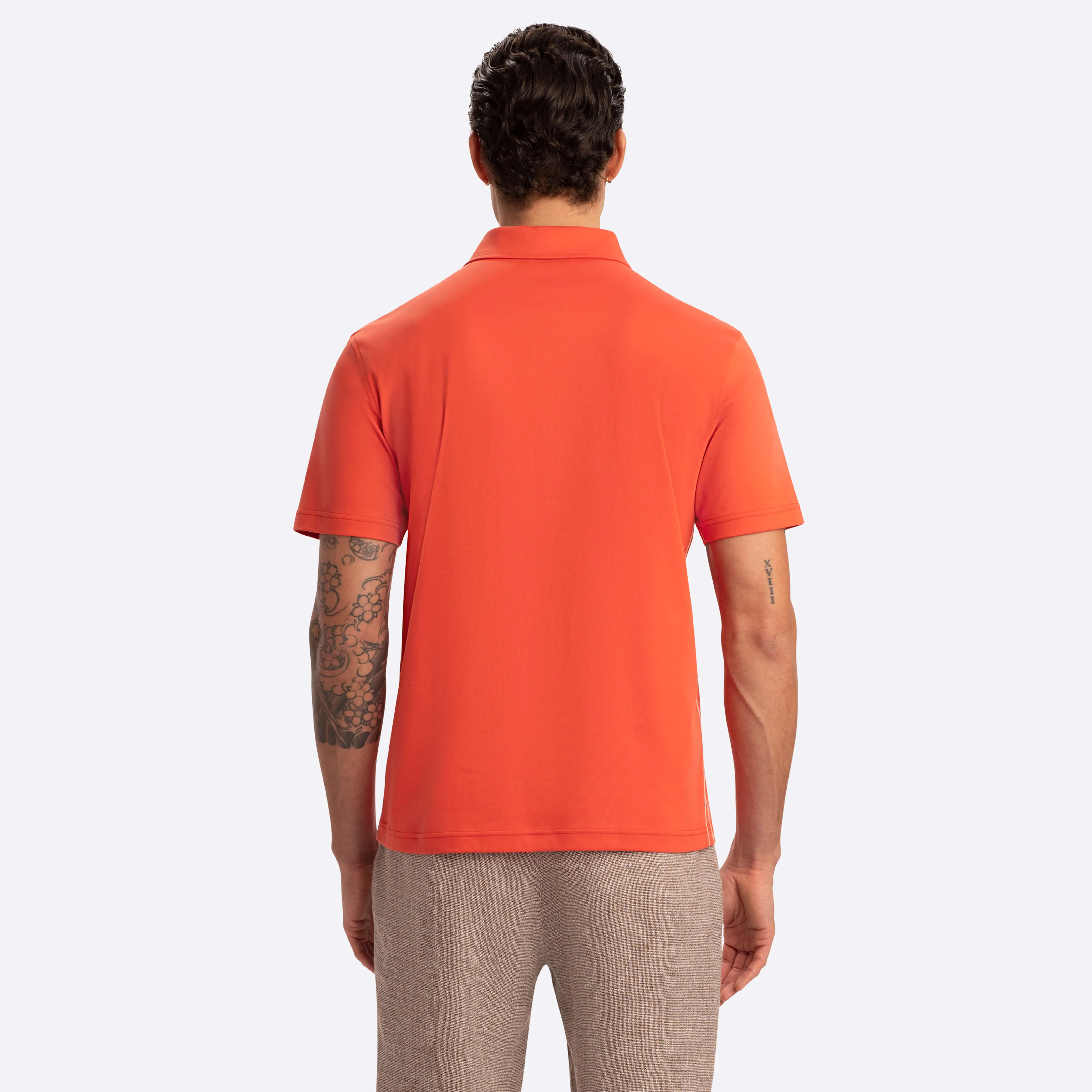 Short Sleeve Quarter Zip Polo