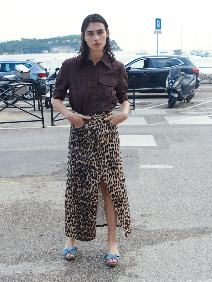 Sigge Skirt - Brown Baum Leopard