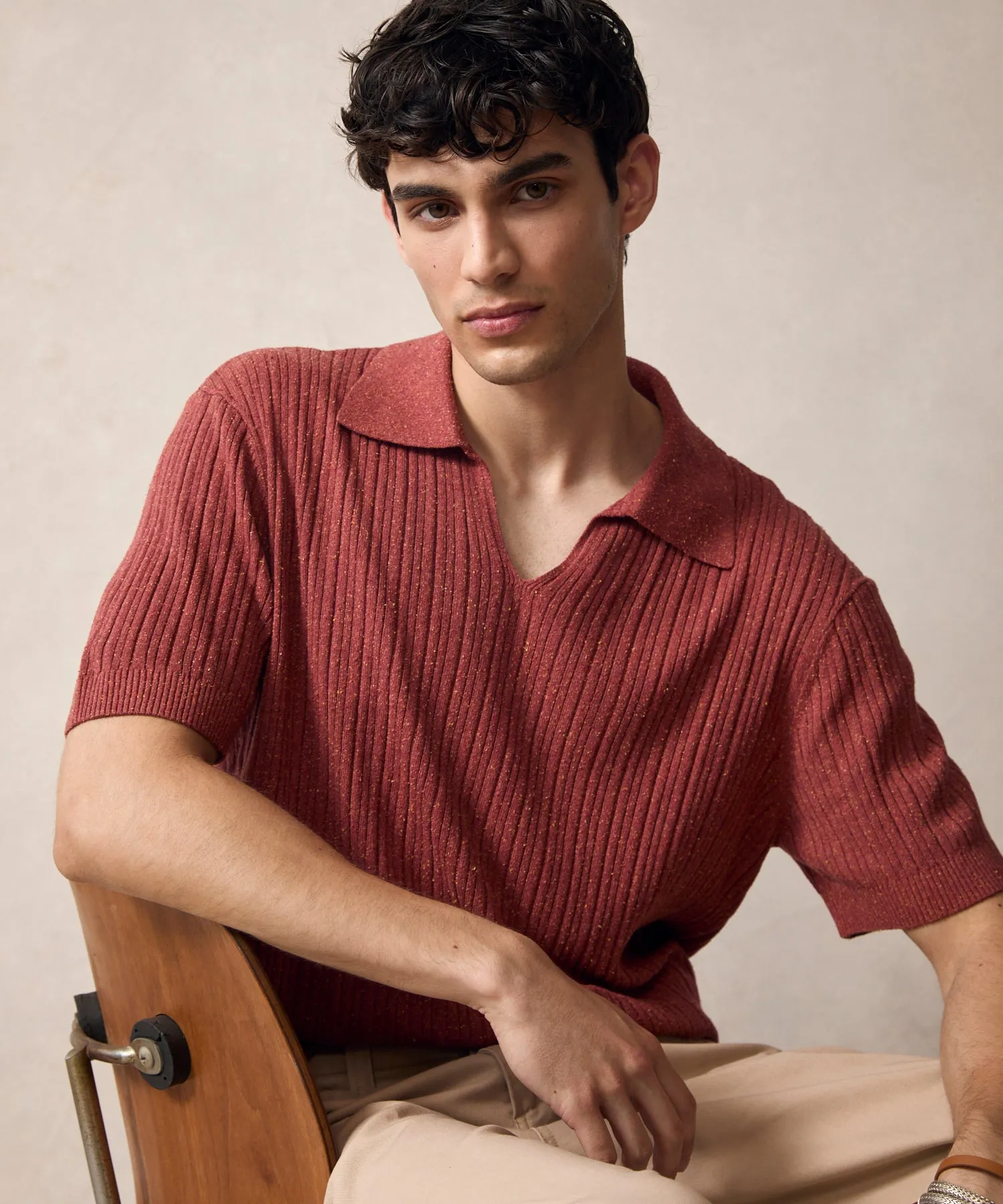 Silk Donegal Montauk Sweater Polo