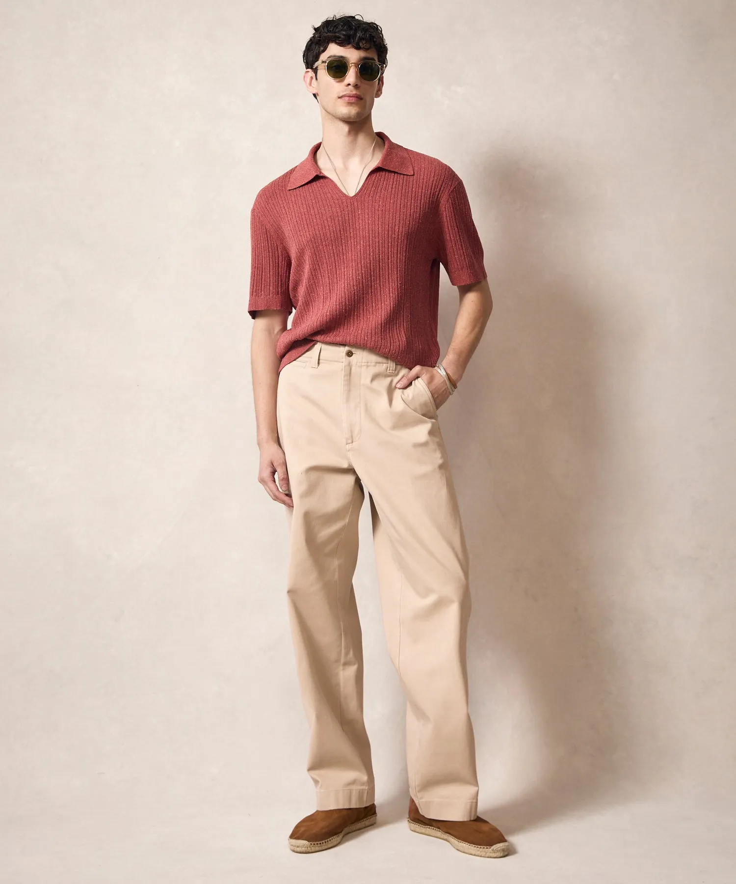 Silk Donegal Montauk Sweater Polo