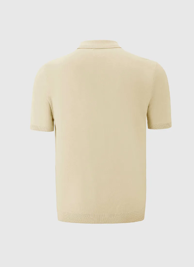 Silk V-neck Polo T-Shirt