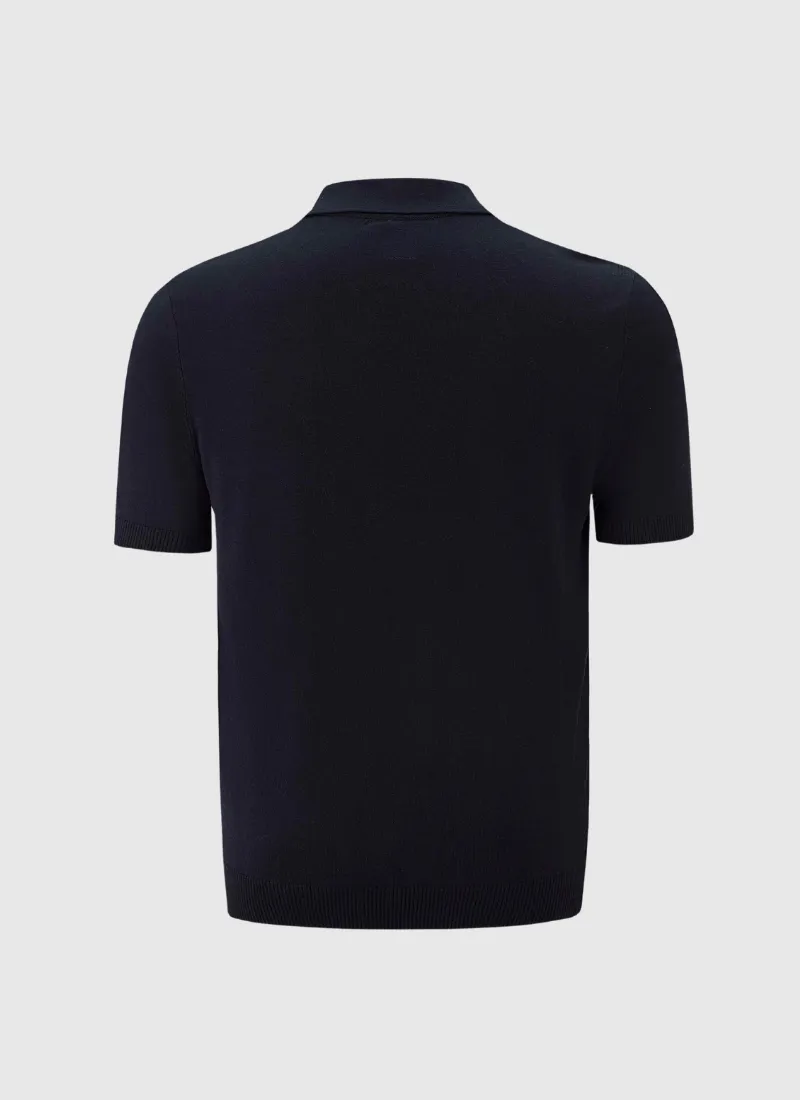 Silk V-neck Polo T-Shirt