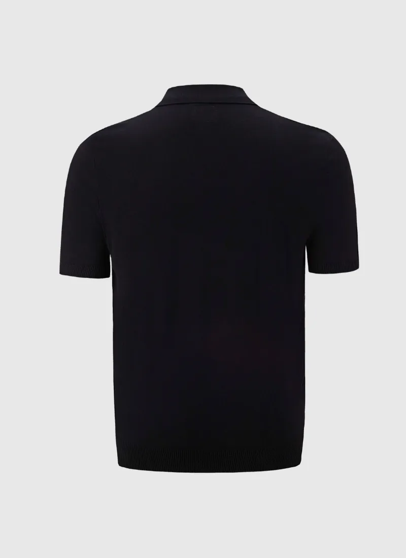 Silk V-neck Polo T-Shirt