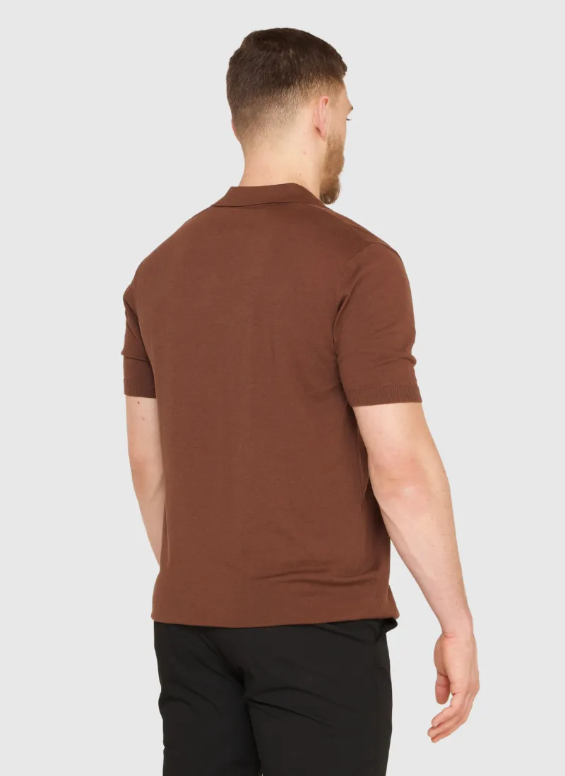 Silk V-neck Polo T-Shirt