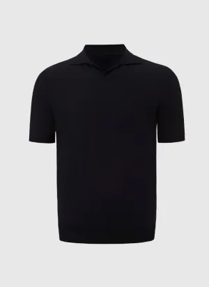 Silk V-neck Polo T-Shirt