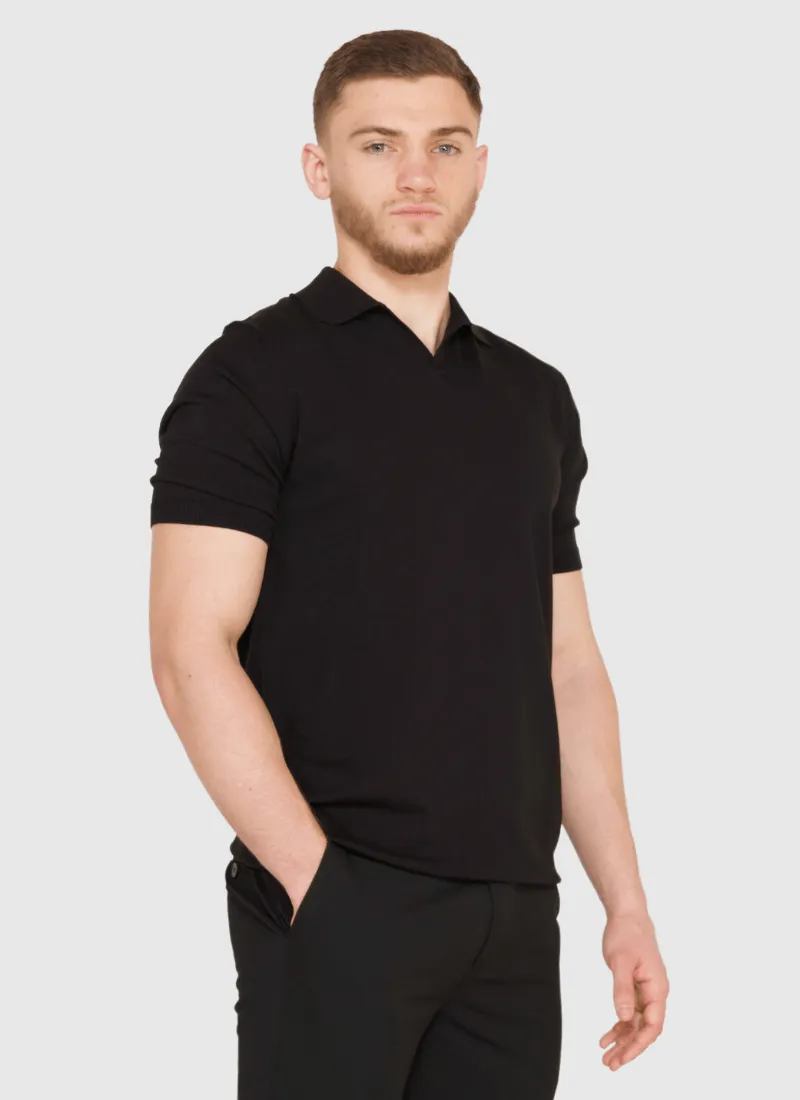Silk V-neck Polo T-Shirt