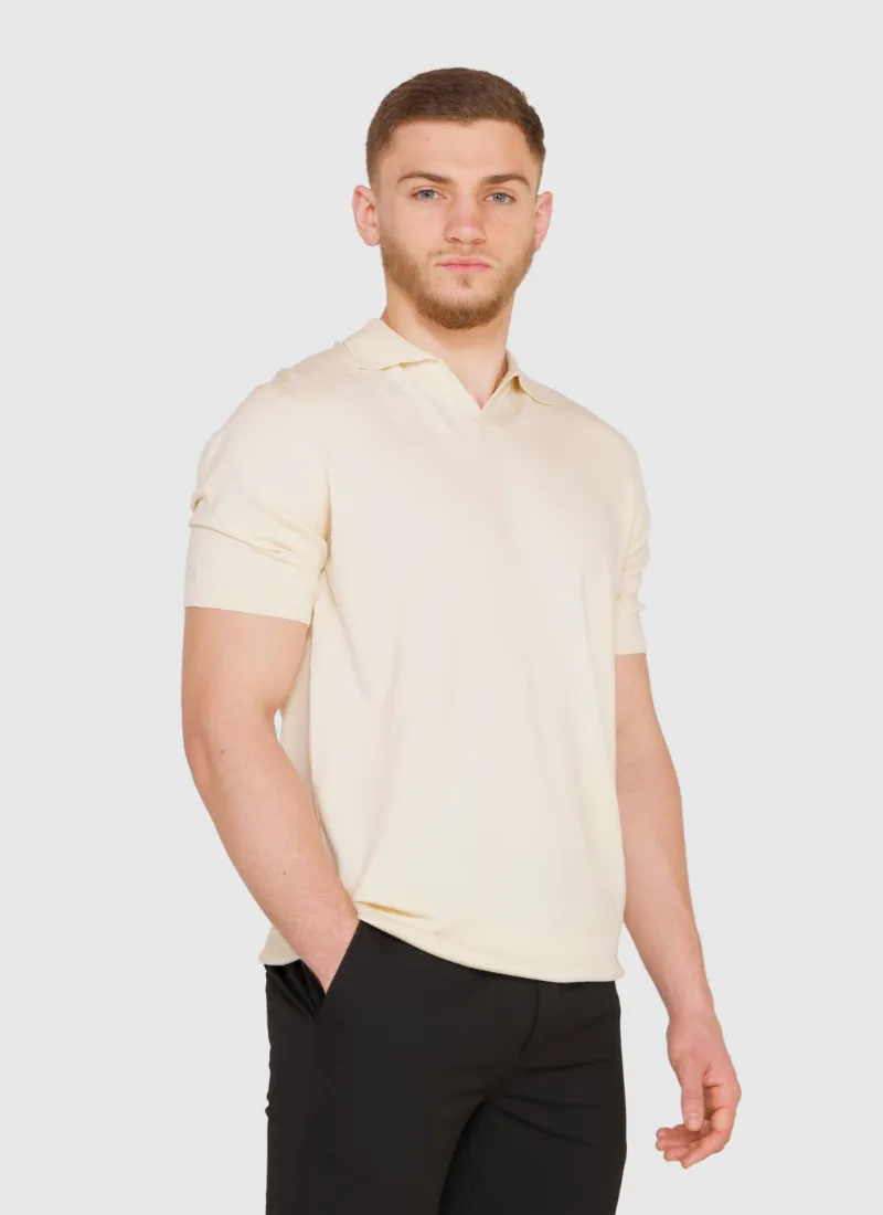 Silk V-neck Polo T-Shirt