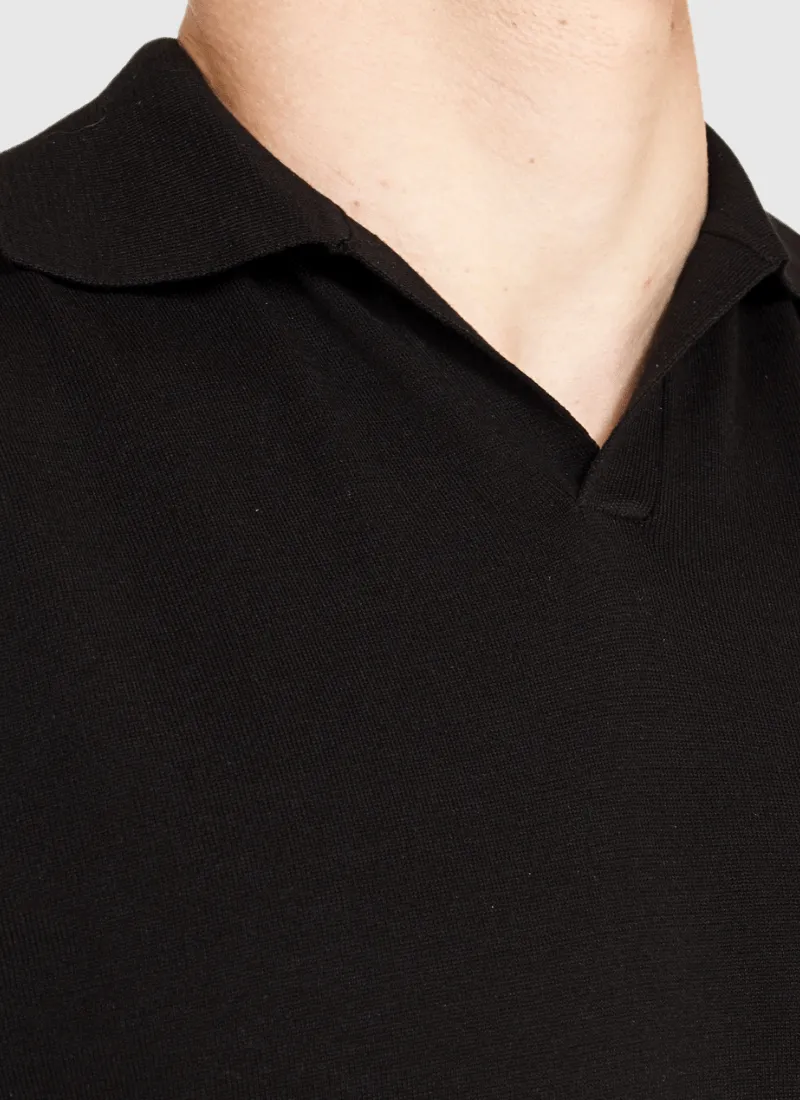 Silk V-neck Polo T-Shirt