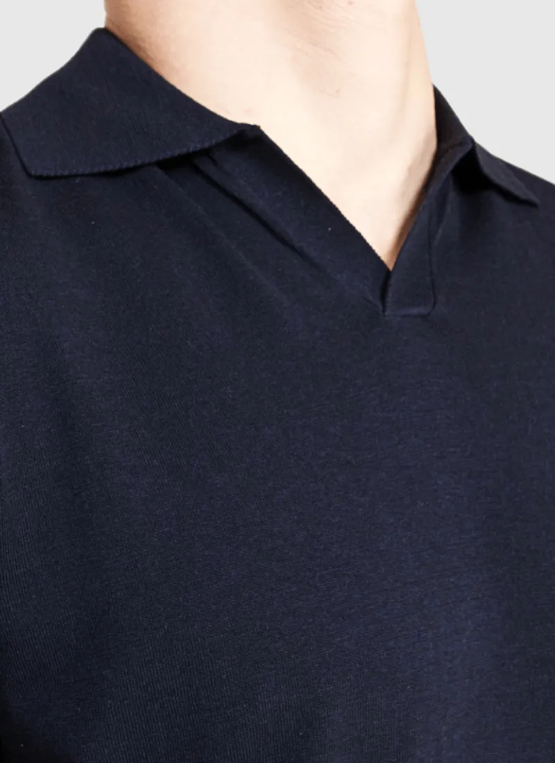 Silk V-neck Polo T-Shirt