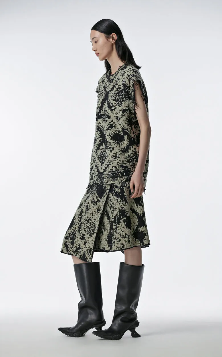 Skirt /  JNBY Print Ramie Skirt