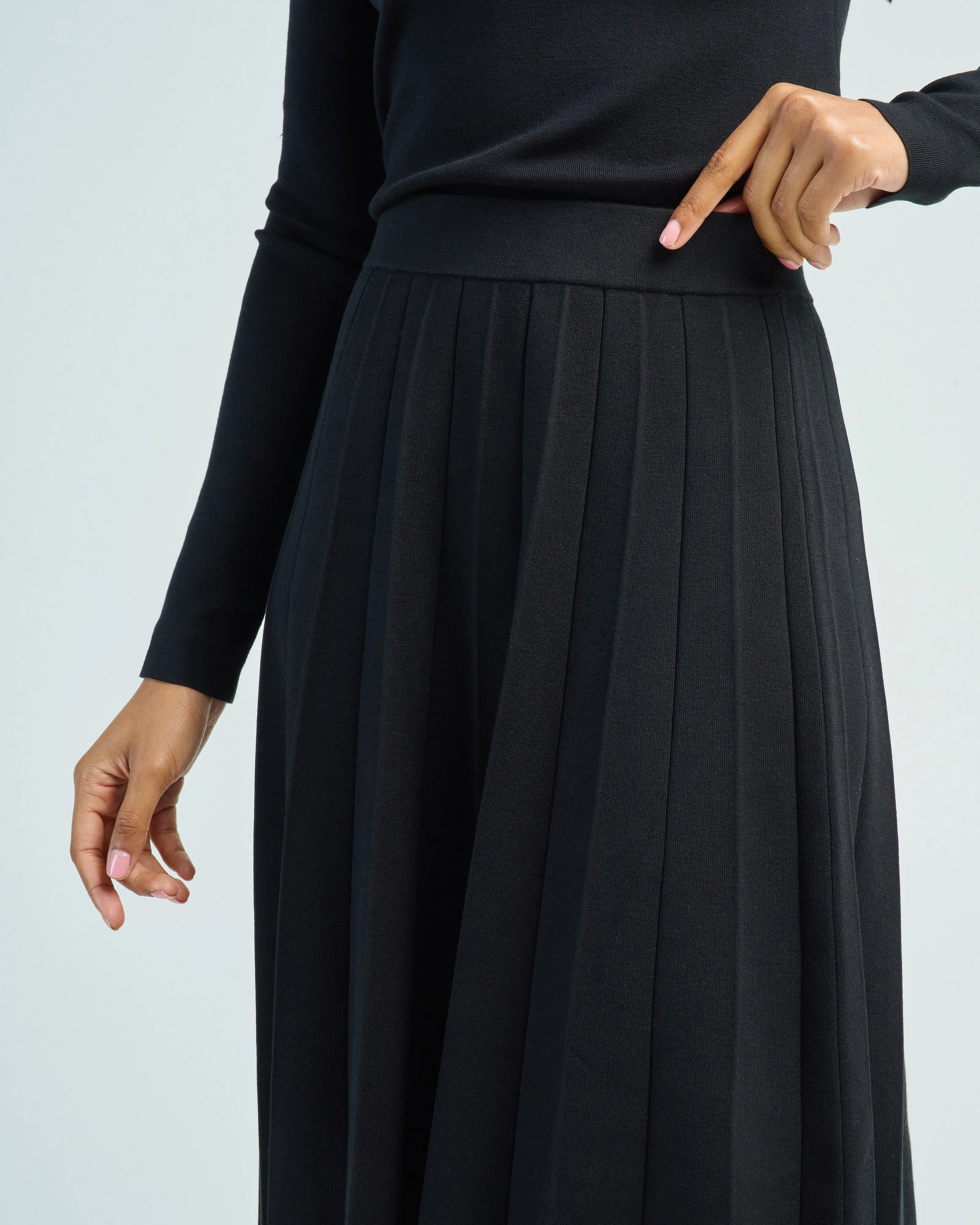 skirt silk stretch plisse