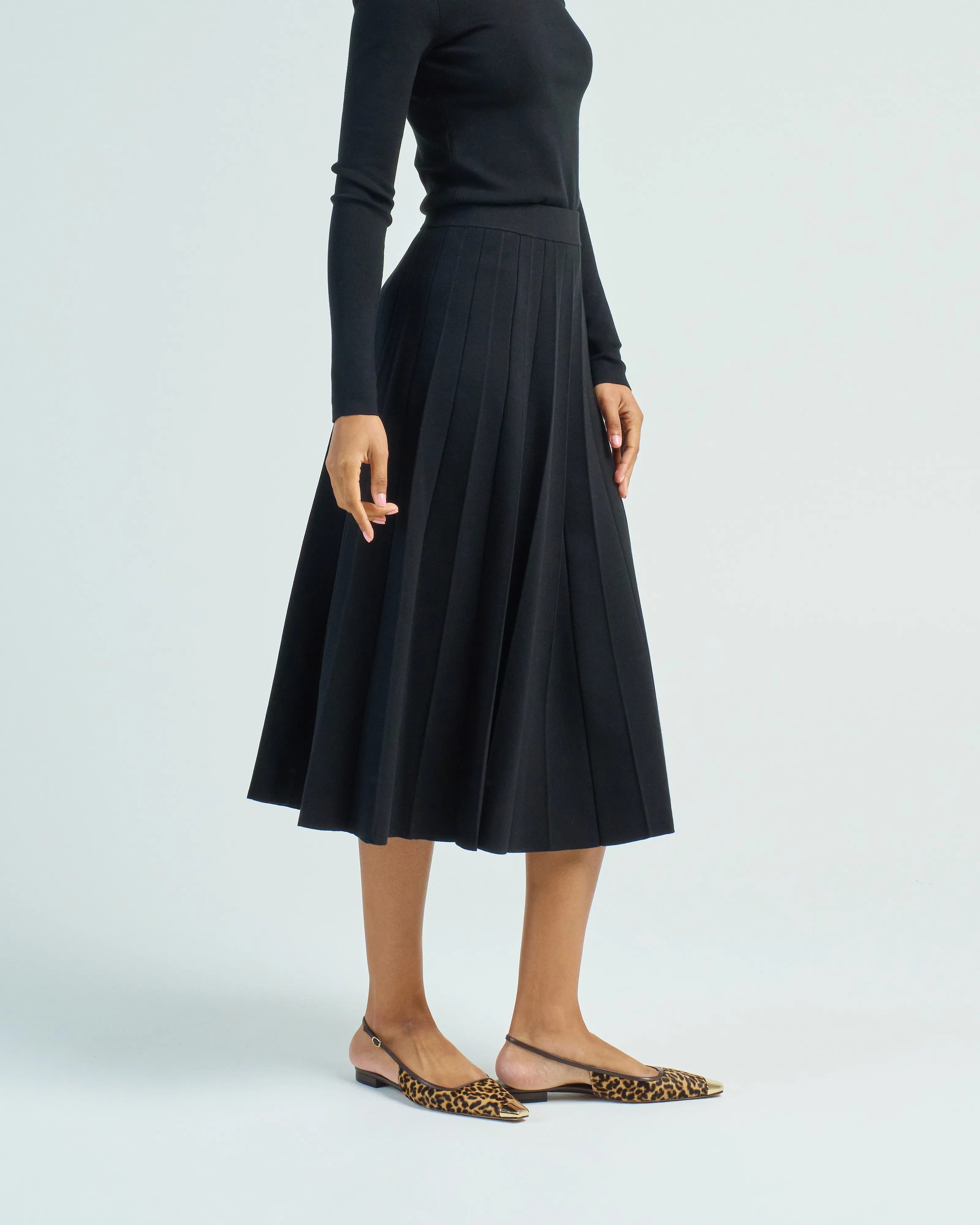 skirt silk stretch plisse