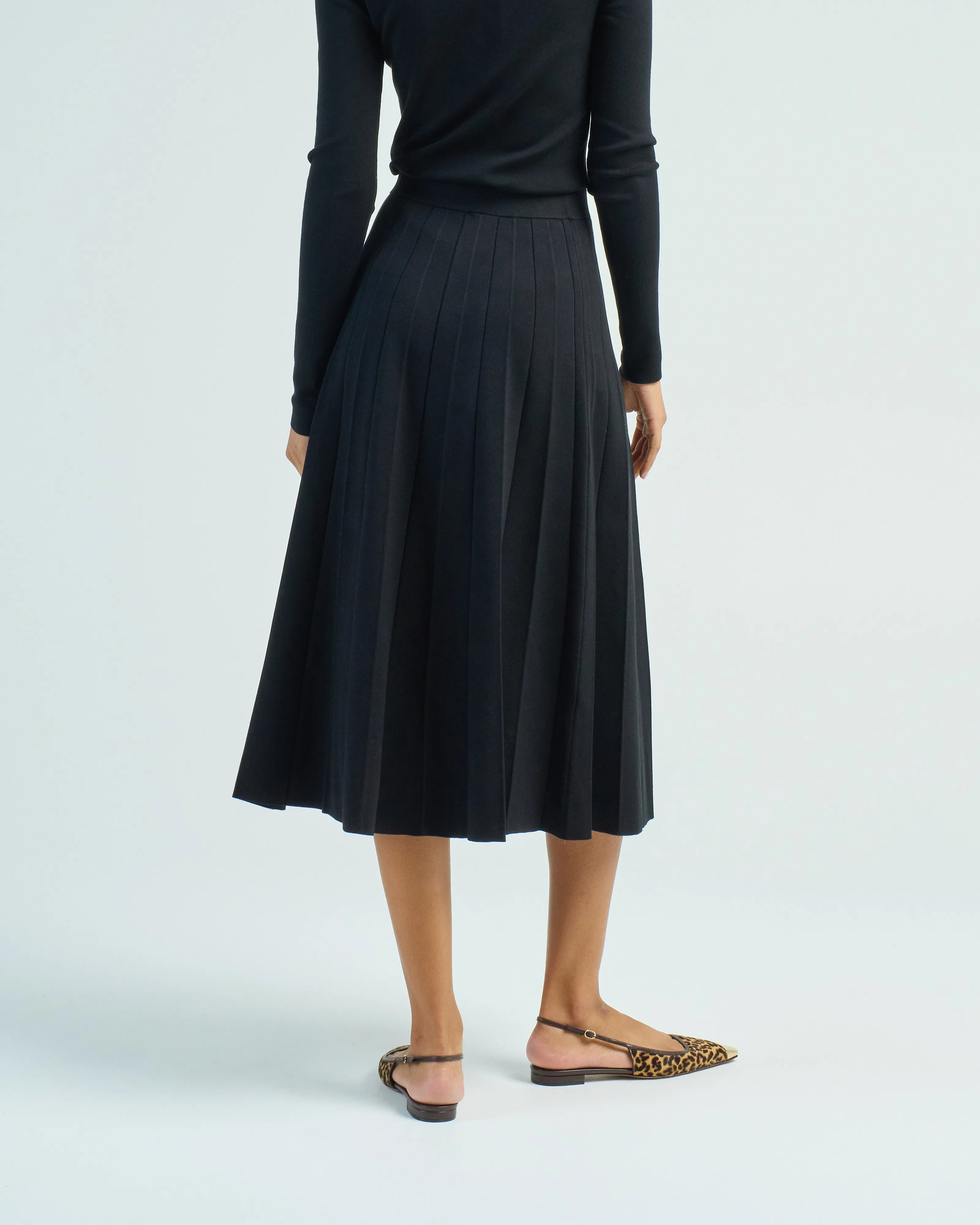 skirt silk stretch plisse