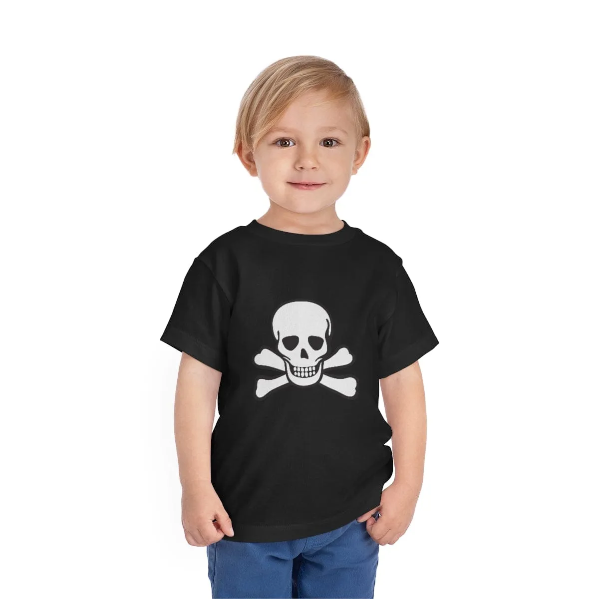 Skull Crossbones Toddler Short Sleeve Tee 18 Colors