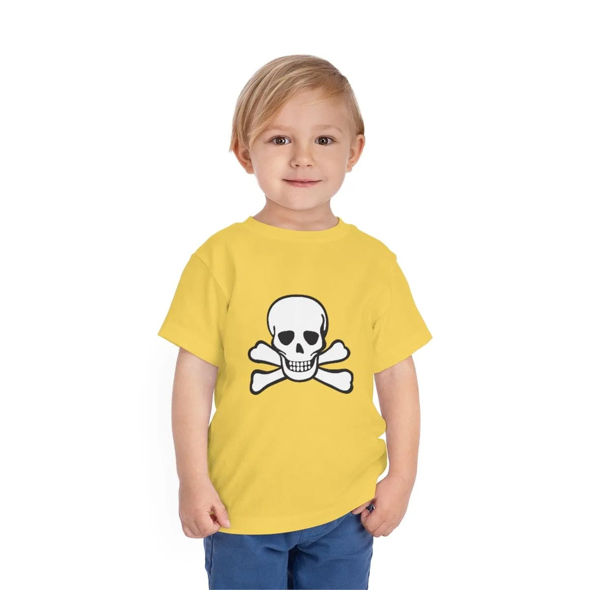 Skull Crossbones Toddler Short Sleeve Tee 18 Colors