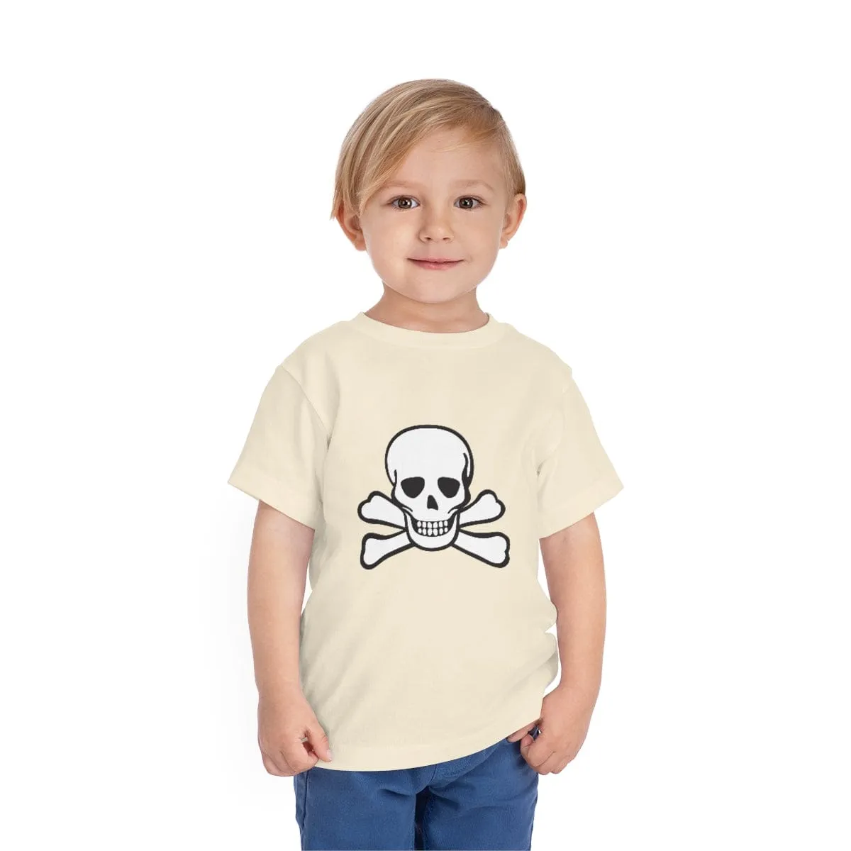 Skull Crossbones Toddler Short Sleeve Tee 18 Colors