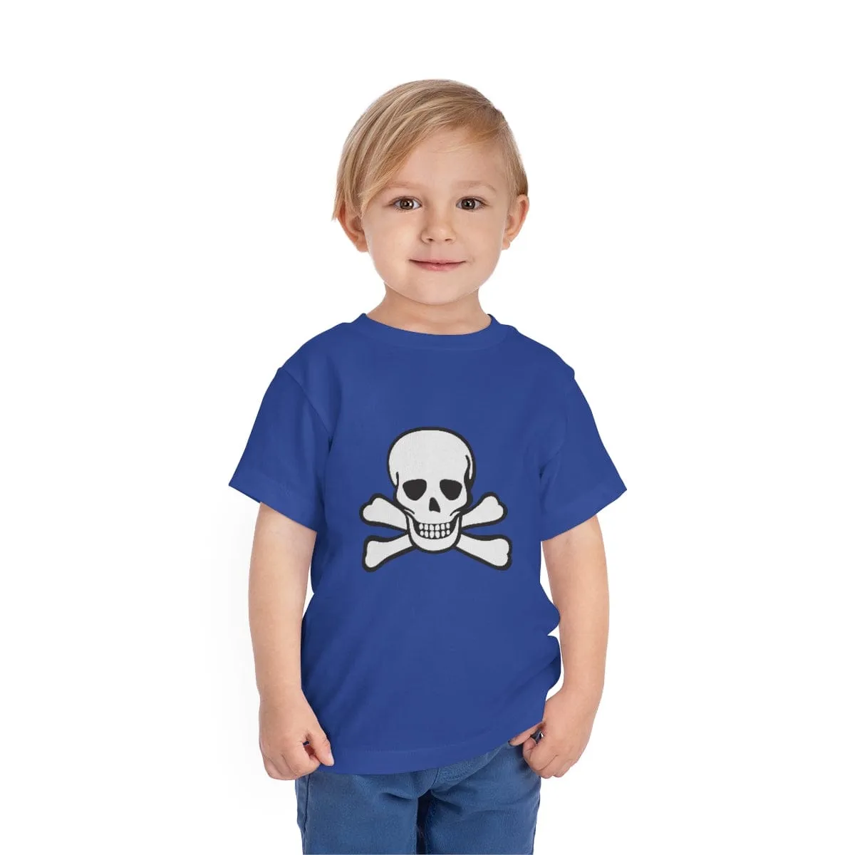 Skull Crossbones Toddler Short Sleeve Tee 18 Colors