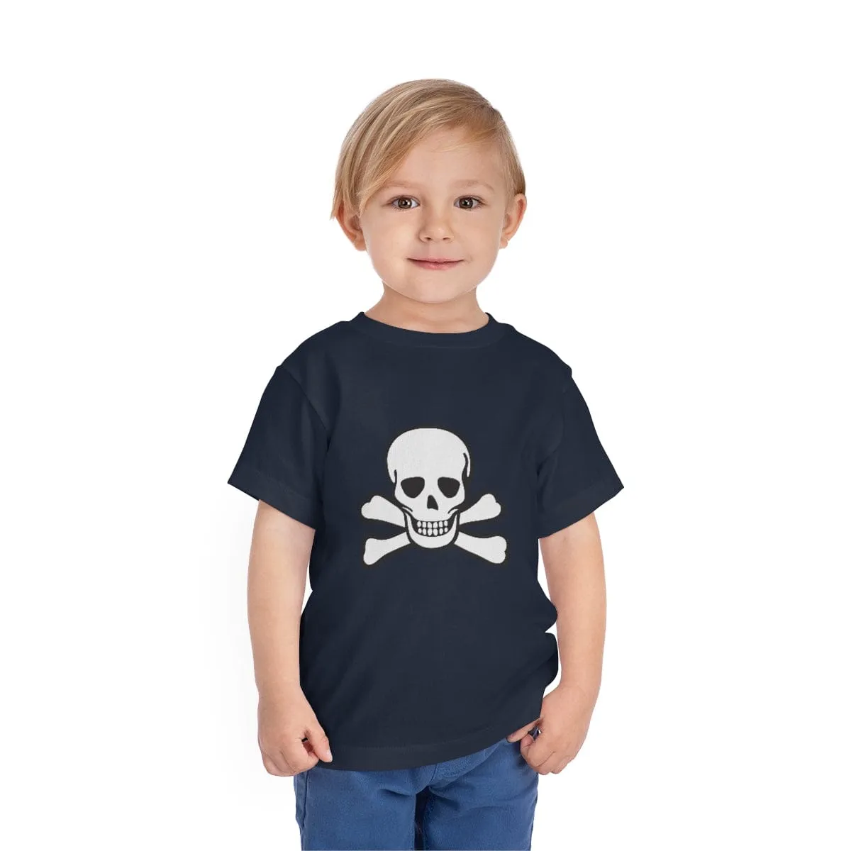 Skull Crossbones Toddler Short Sleeve Tee 18 Colors