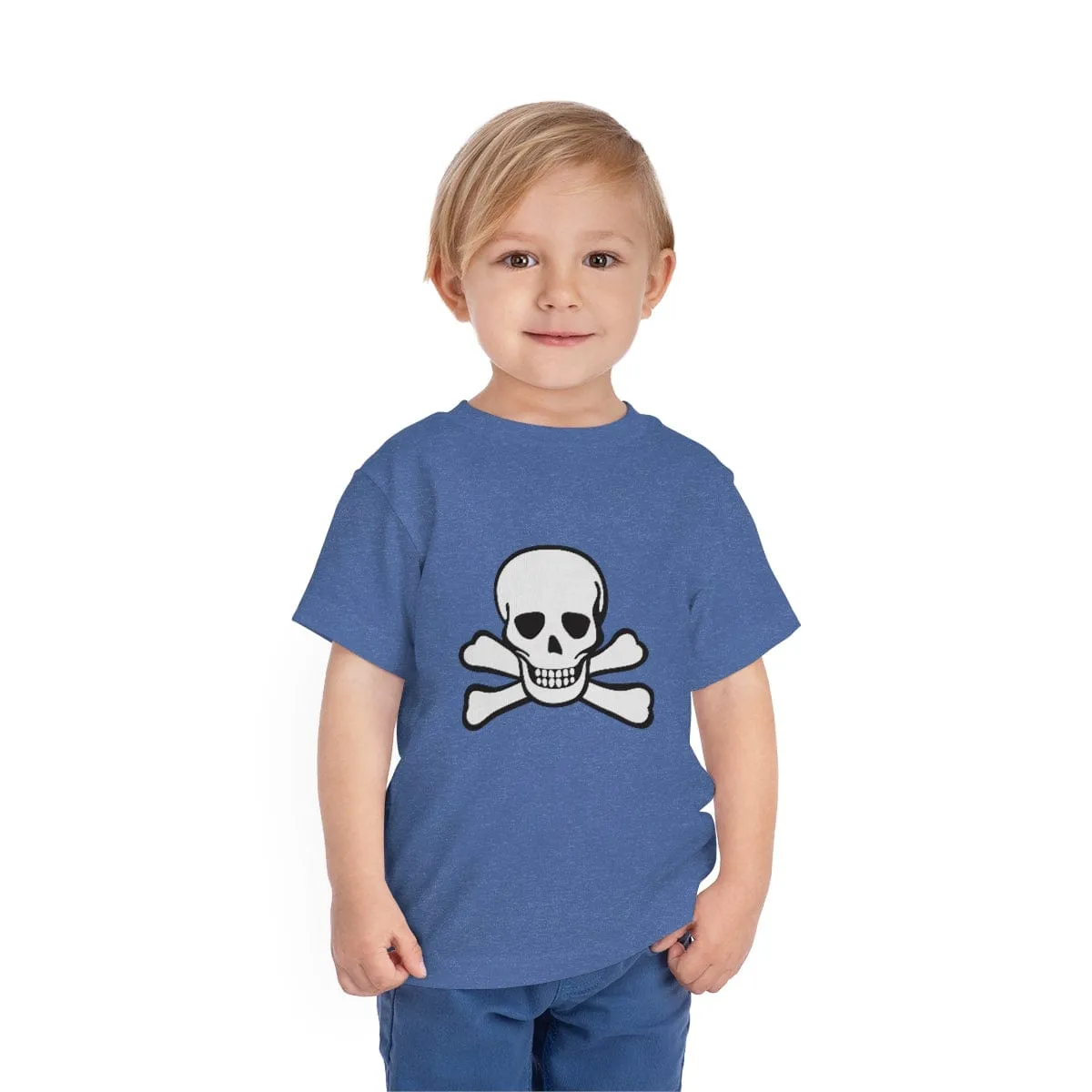 Skull Crossbones Toddler Short Sleeve Tee 18 Colors