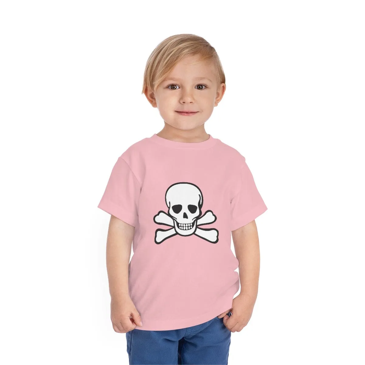 Skull Crossbones Toddler Short Sleeve Tee 18 Colors