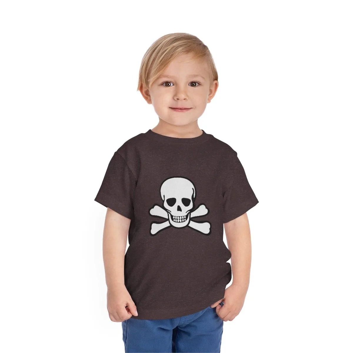 Skull Crossbones Toddler Short Sleeve Tee 18 Colors