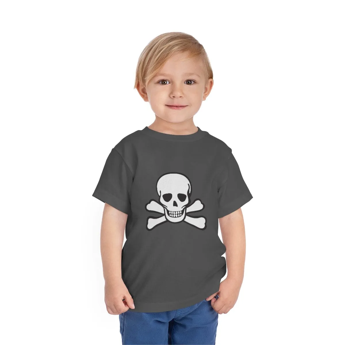 Skull Crossbones Toddler Short Sleeve Tee 18 Colors