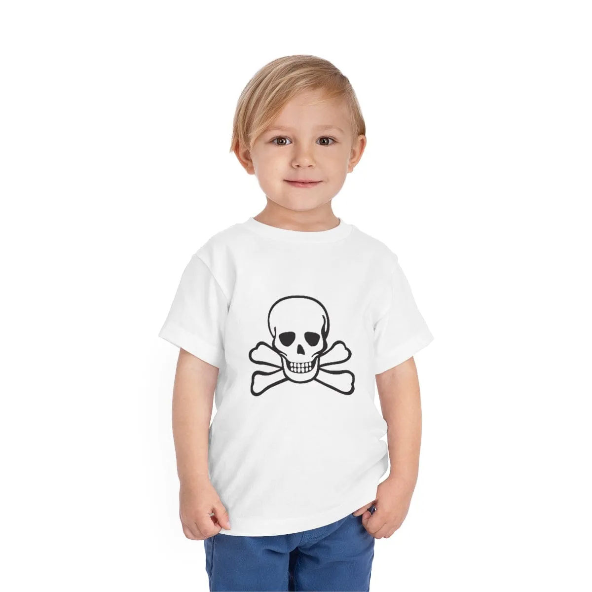 Skull Crossbones Toddler Short Sleeve Tee 18 Colors