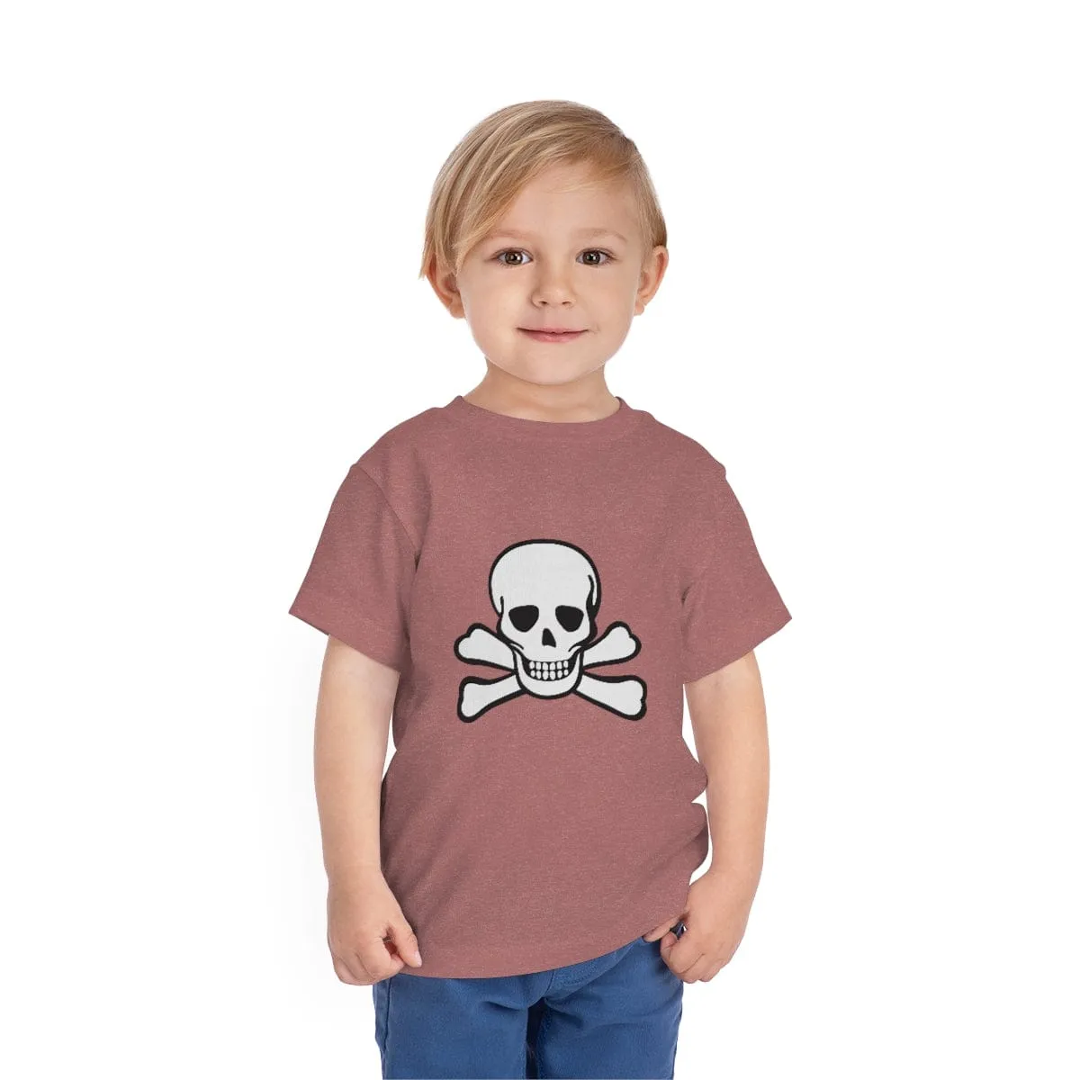 Skull Crossbones Toddler Short Sleeve Tee 18 Colors