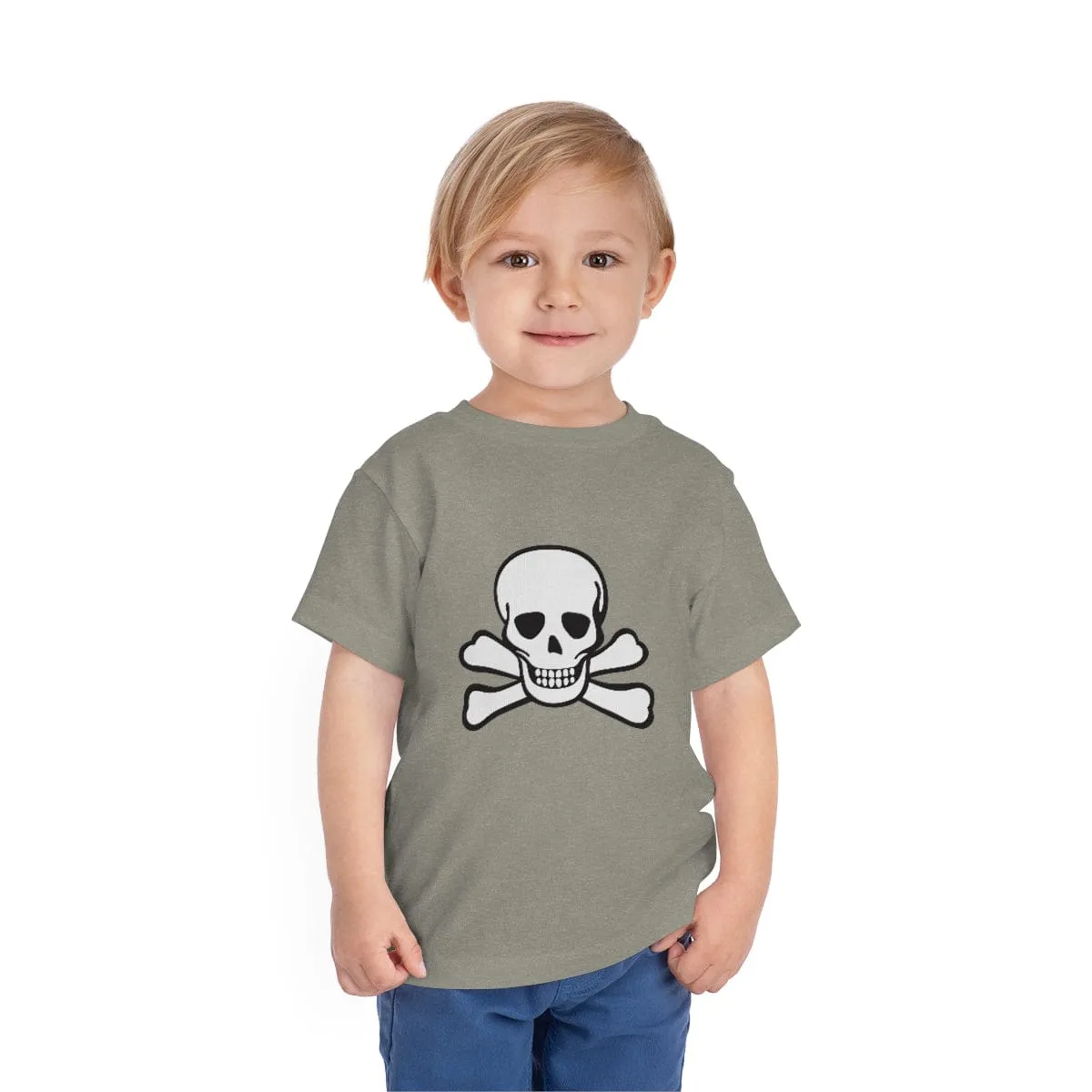 Skull Crossbones Toddler Short Sleeve Tee 18 Colors
