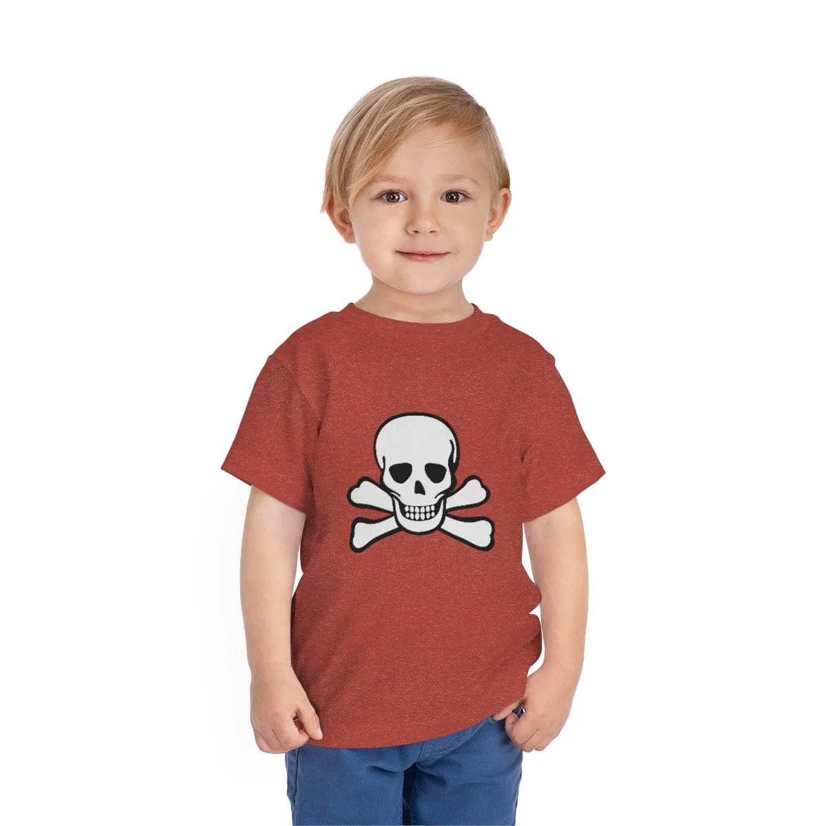 Skull Crossbones Toddler Short Sleeve Tee 18 Colors