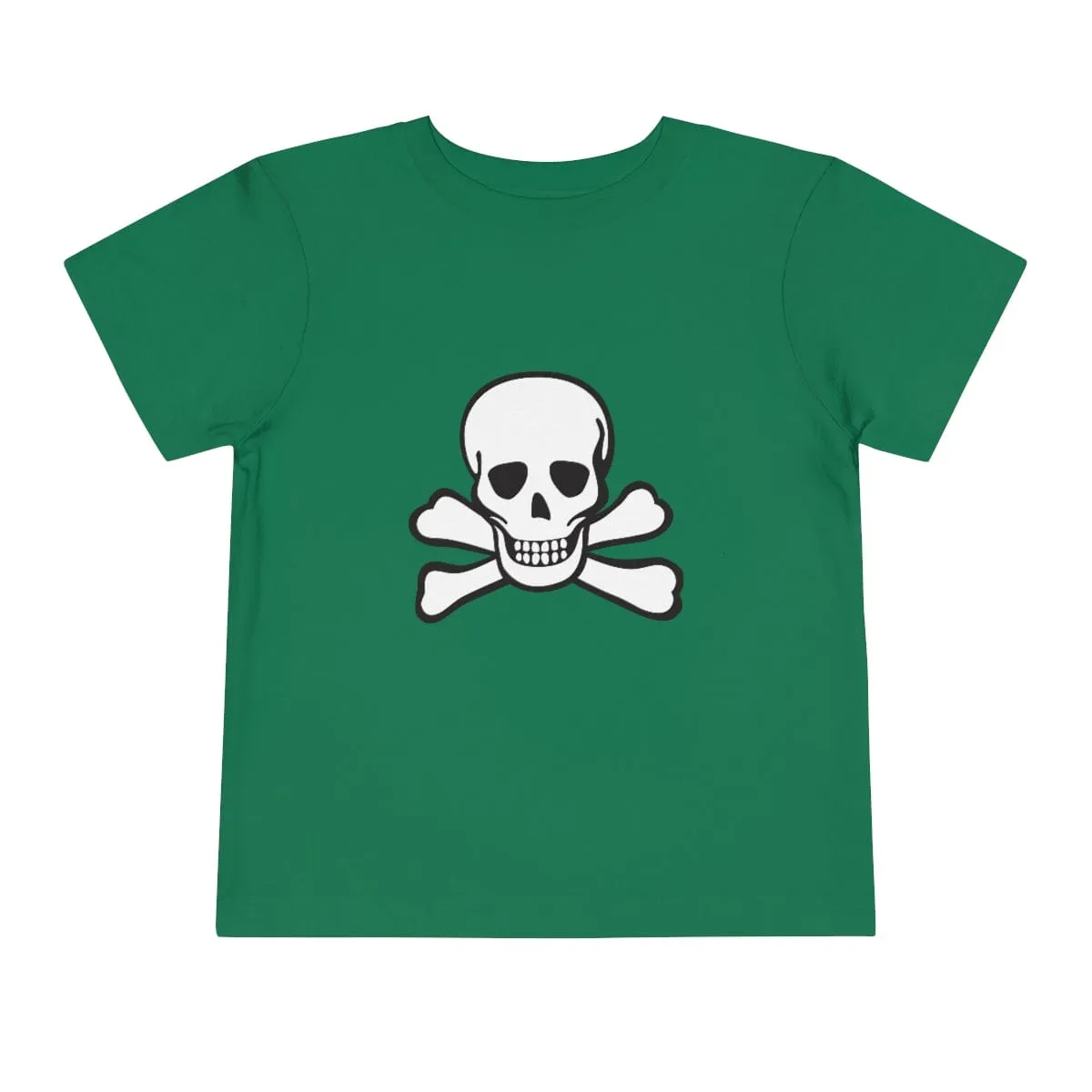Skull Crossbones Toddler Short Sleeve Tee 18 Colors