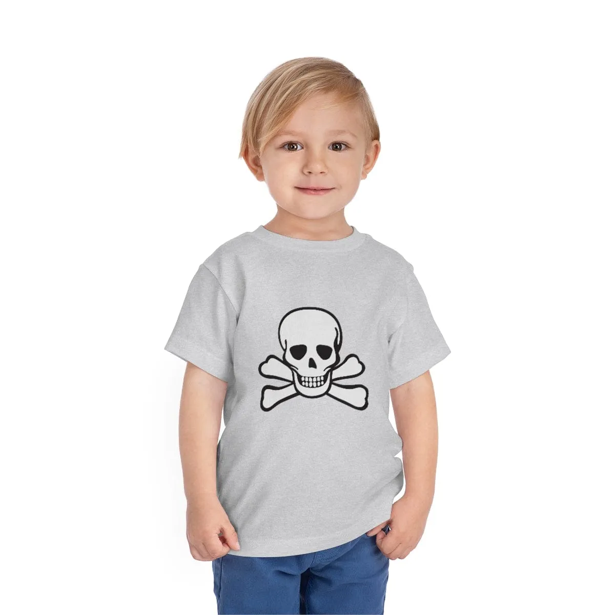 Skull Crossbones Toddler Short Sleeve Tee 18 Colors