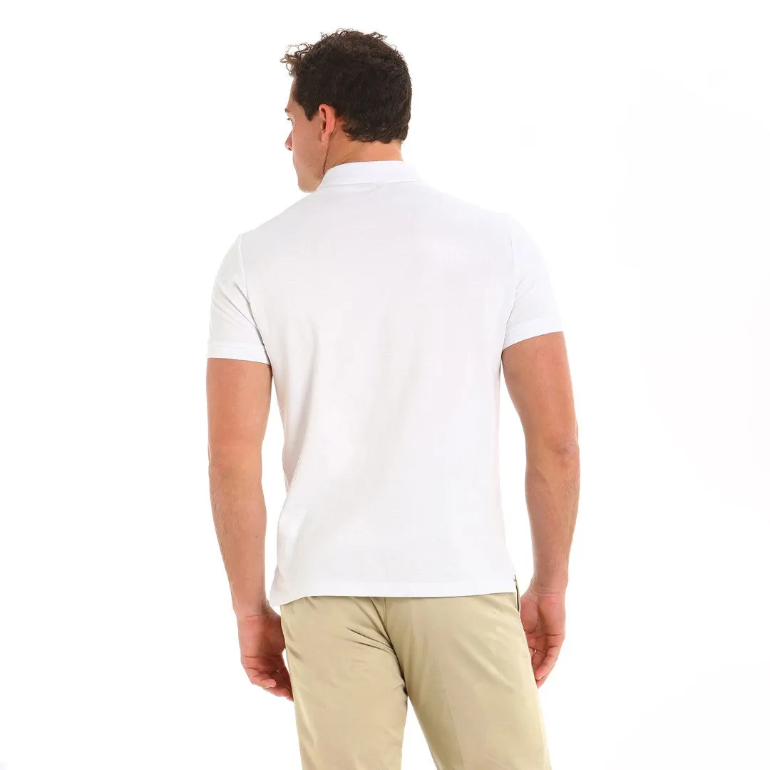 Slam Deck Organic Pique Polo White
