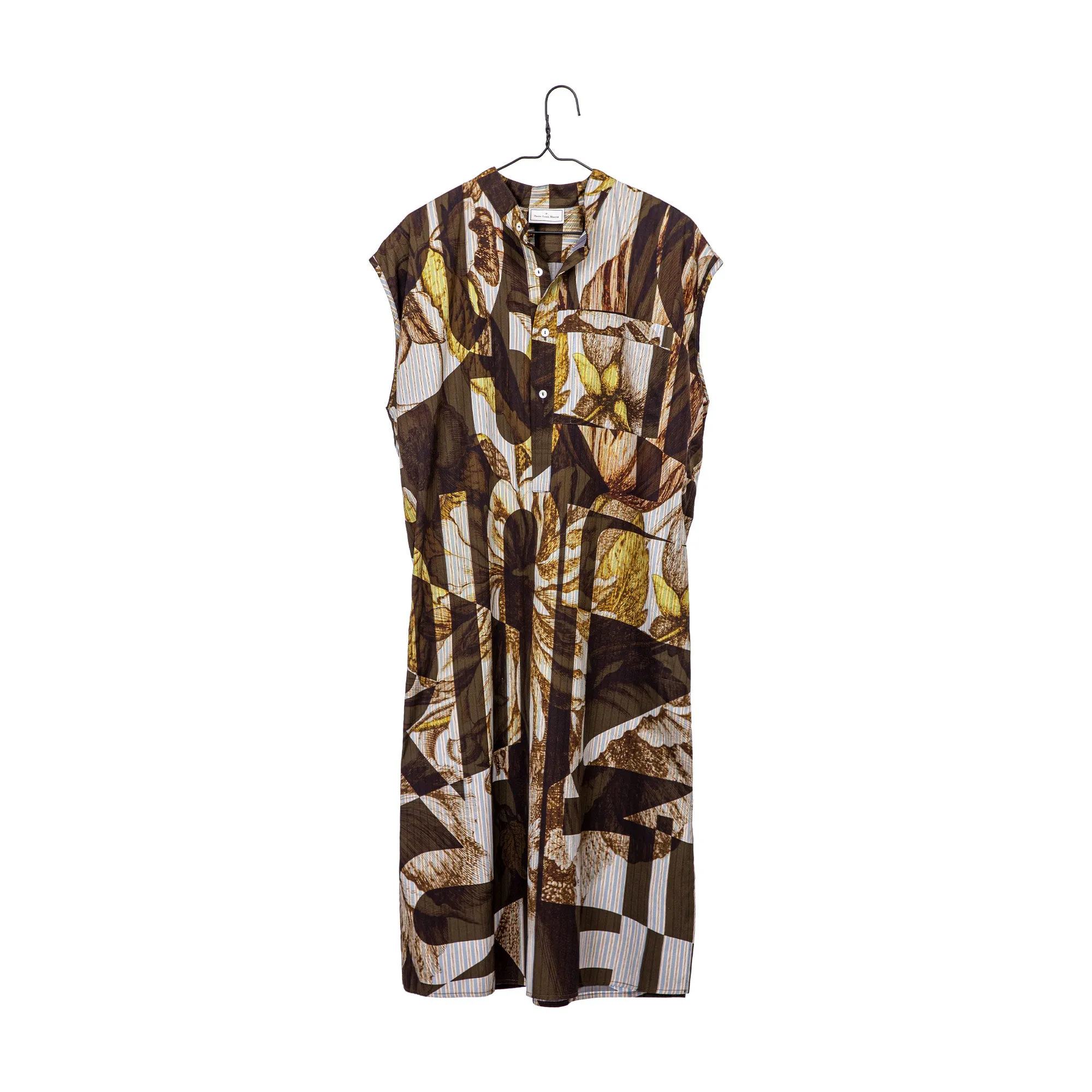 Sleeveless Shirtdress - Gold
