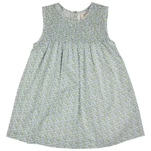 Sleeveless Smock Dress | Ditsy Blue