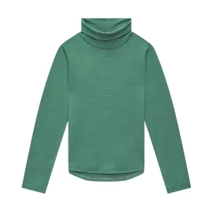 Smalls Merino Wool Kids Base Layer, Polo Neck | Emerald Green