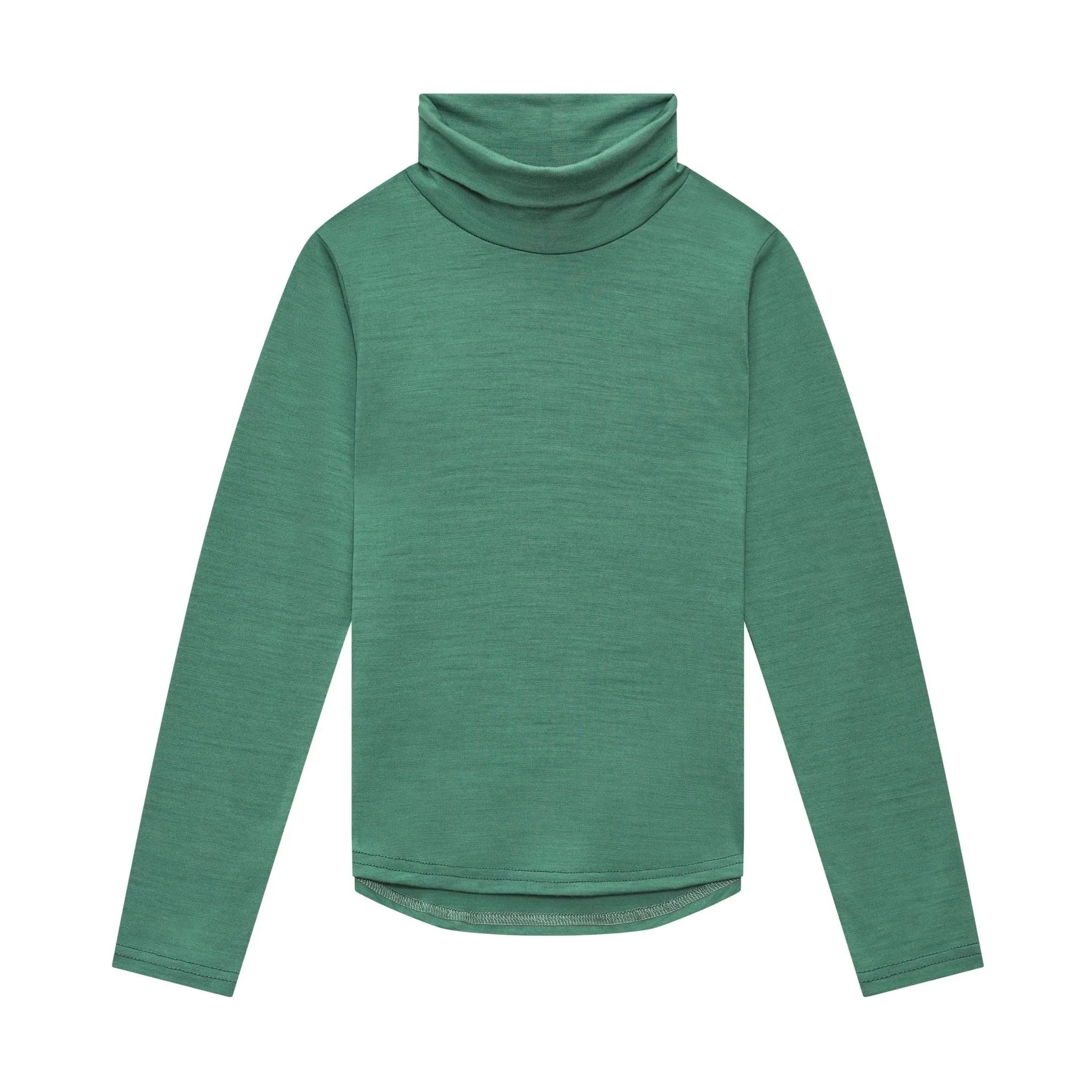 Smalls Merino Wool Kids Base Layer, Polo Neck | Emerald Green