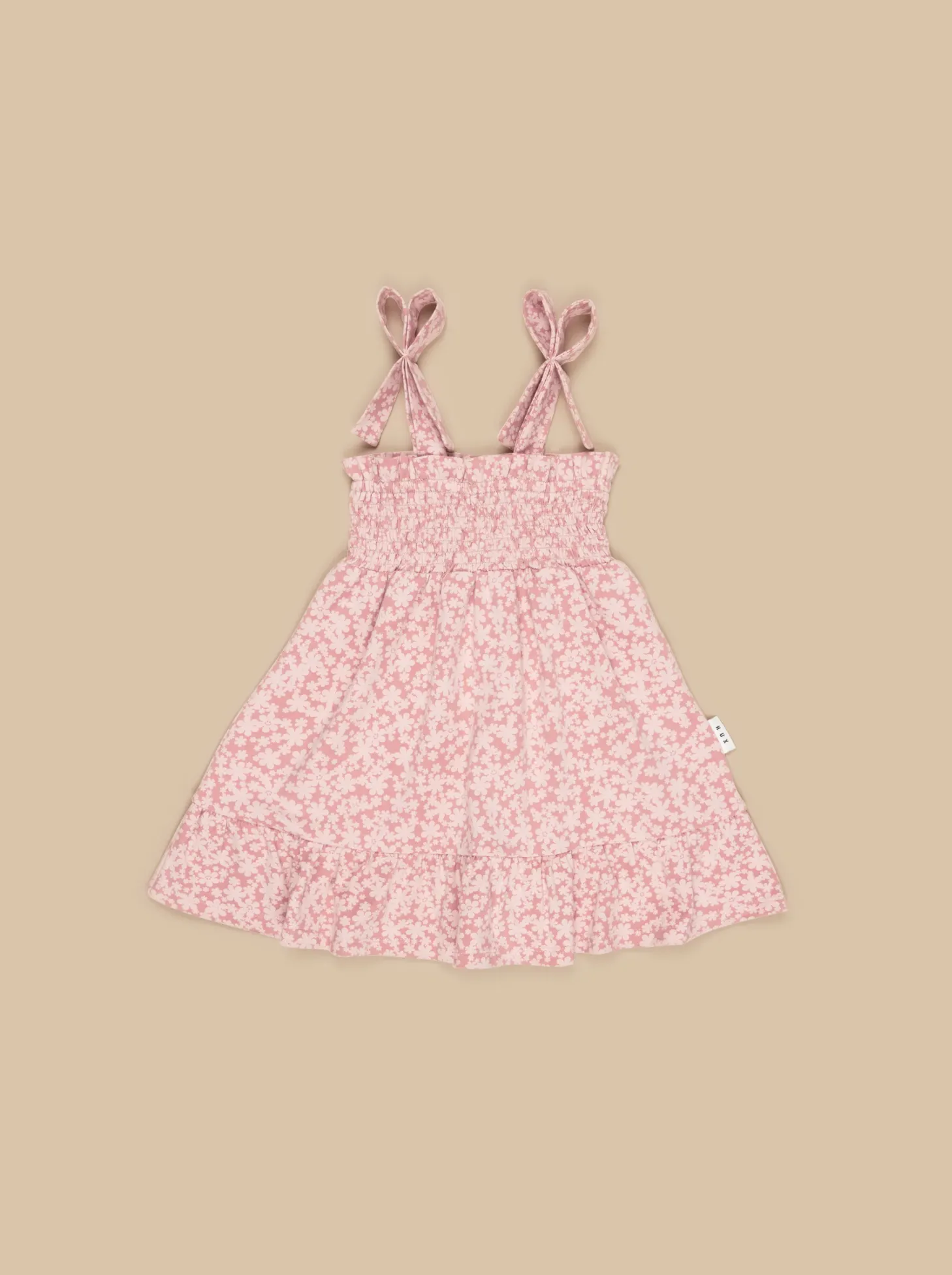 Smile Floral Shirred Dress