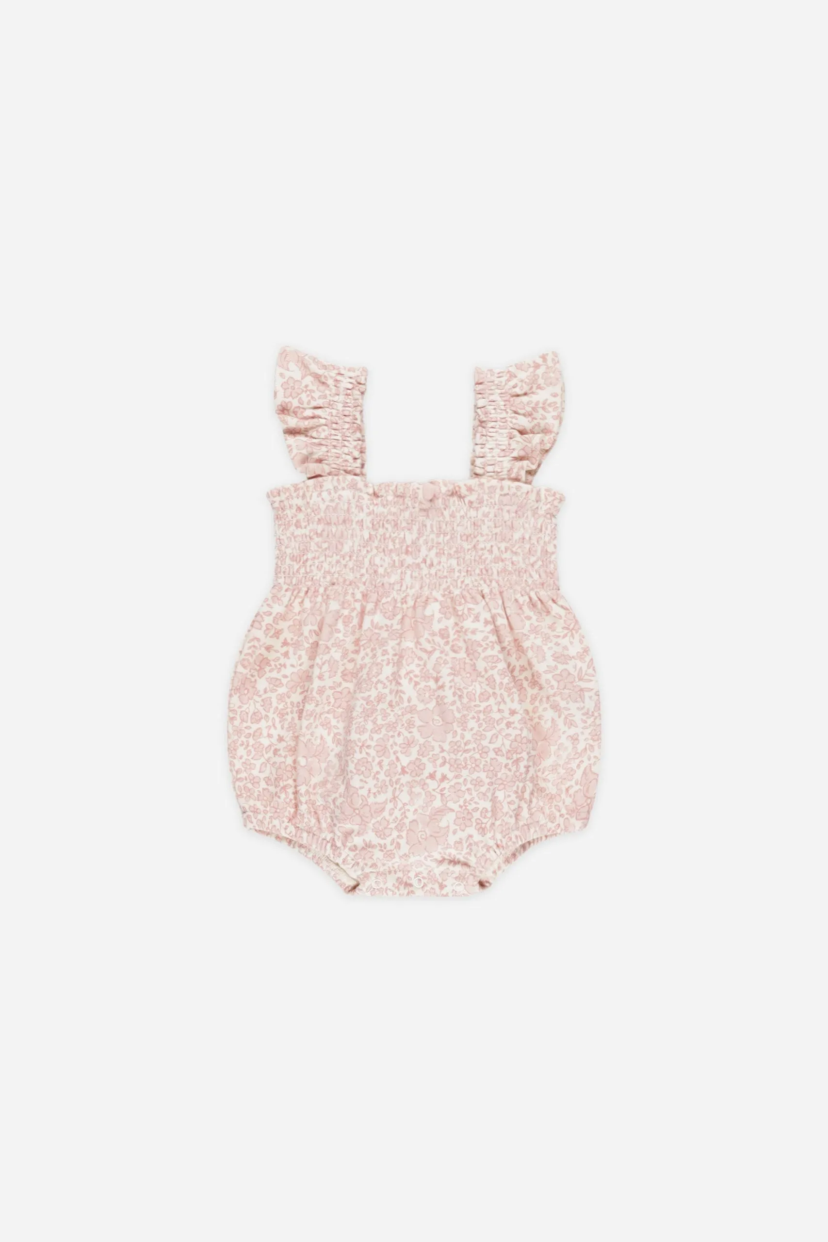 Smock Ruffle Slv Romper |Pink Blossom