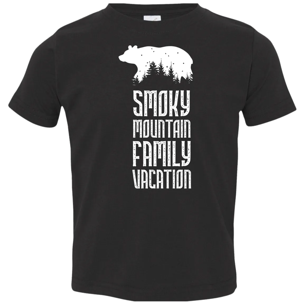 Smoky Mountain Family Vacation Bear (White) - Toddler T-Shirt